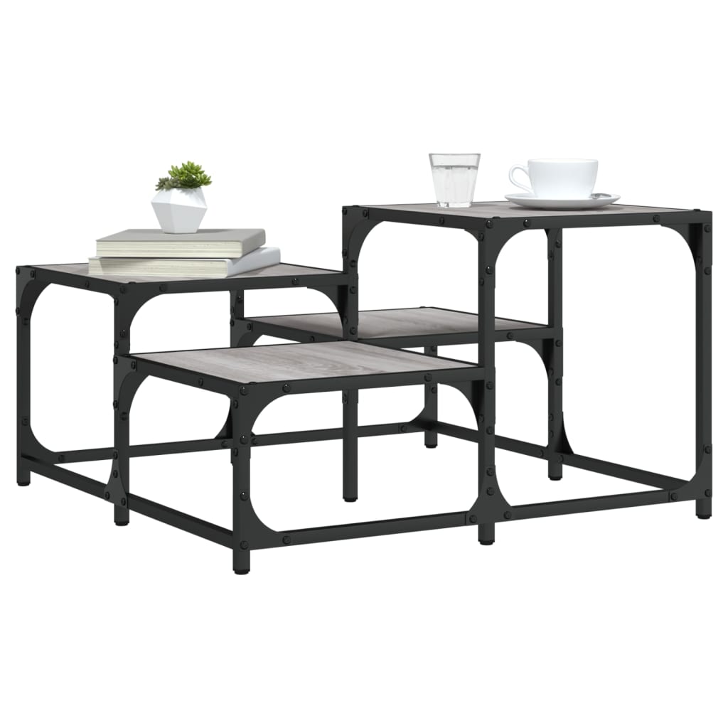 vidaXL Τραπεζάκι Σαλονιού Γκρι Sonoma 68 x 68 x 40 εκ. Επεξεργ. Ξύλο