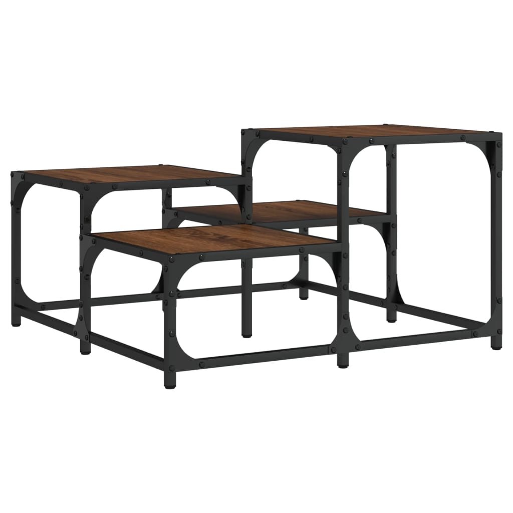 vidaXL Τραπεζάκι Σαλονιού Καφέ Δρυς 68 x 68 x 40 εκ. Επεξεργ. Ξύλο