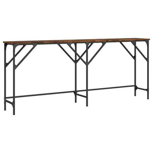 vidaXL Τραπέζι Κονσόλα Καπνιστή Δρυς 180x29x75 εκ. Επεξεργασμένο Ξύλο