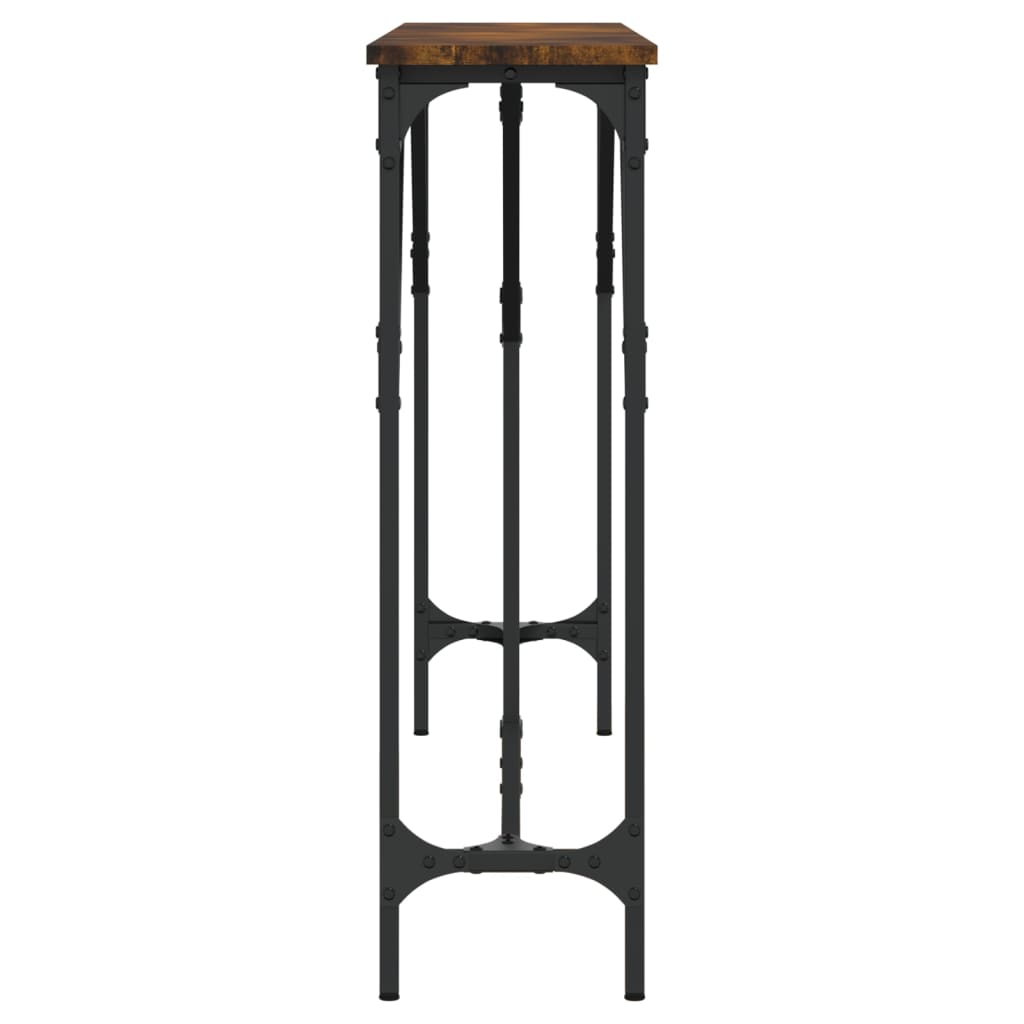 vidaXL Τραπέζι Κονσόλα Καπνιστή Δρυς 140 x 23 x 75 εκ. Επεξεργ. Ξύλο