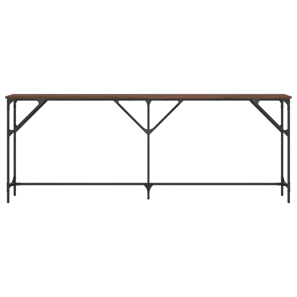 vidaXL Τραπέζι Κονσόλα Καφέ Δρυς 200x29x75 εκ. Επεξεργασμένο Ξύλο