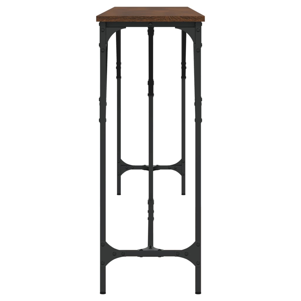 vidaXL Τραπέζι Κονσόλα Καφέ Δρυς 200x29x75 εκ. Επεξεργασμένο Ξύλο