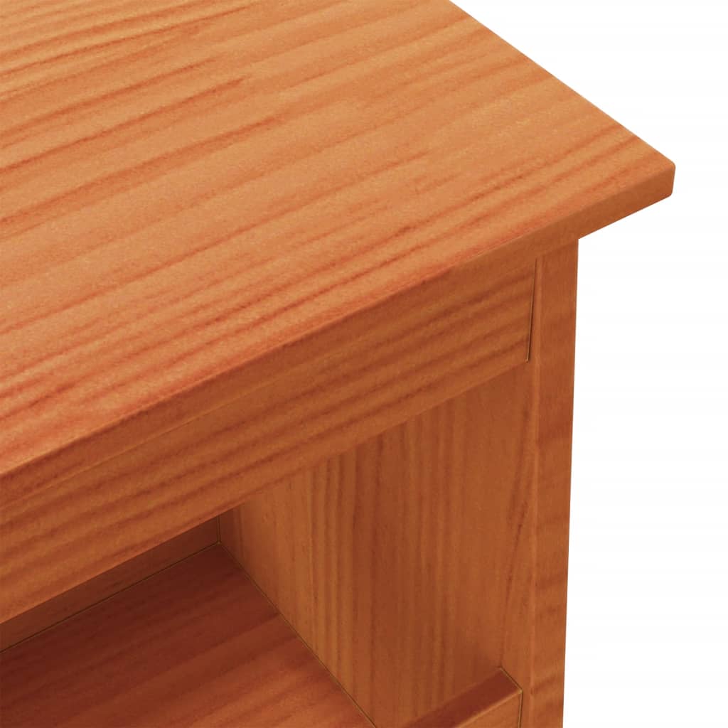 vidaXL Παγκάκι Χολ Καφέ Κεριού 100x28x45 εκ. από Μασίφ Ξύλο Πεύκου