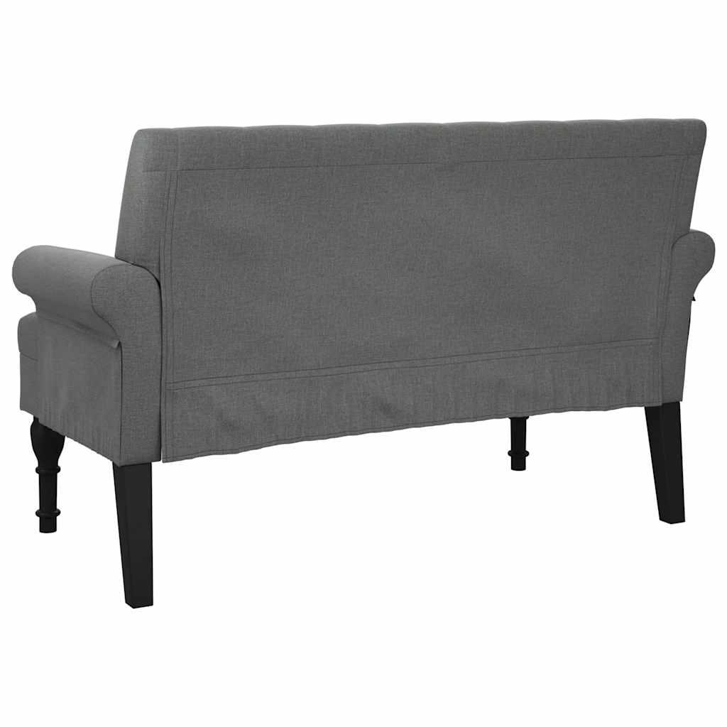 vidaXL Παγκάκι με Πλάτη Σκούρο Γκρι 120 x 62 x 75,5 εκ. Υφασμάτινο