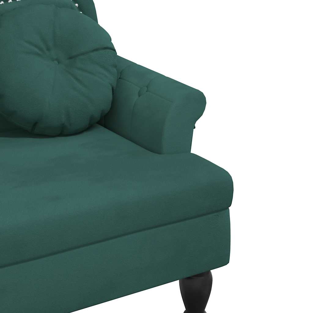 vidaXL Παγκάκι Σκούρο Πράσινο 120,5 x 65 x 75 εκ. με Μαξιλάρια