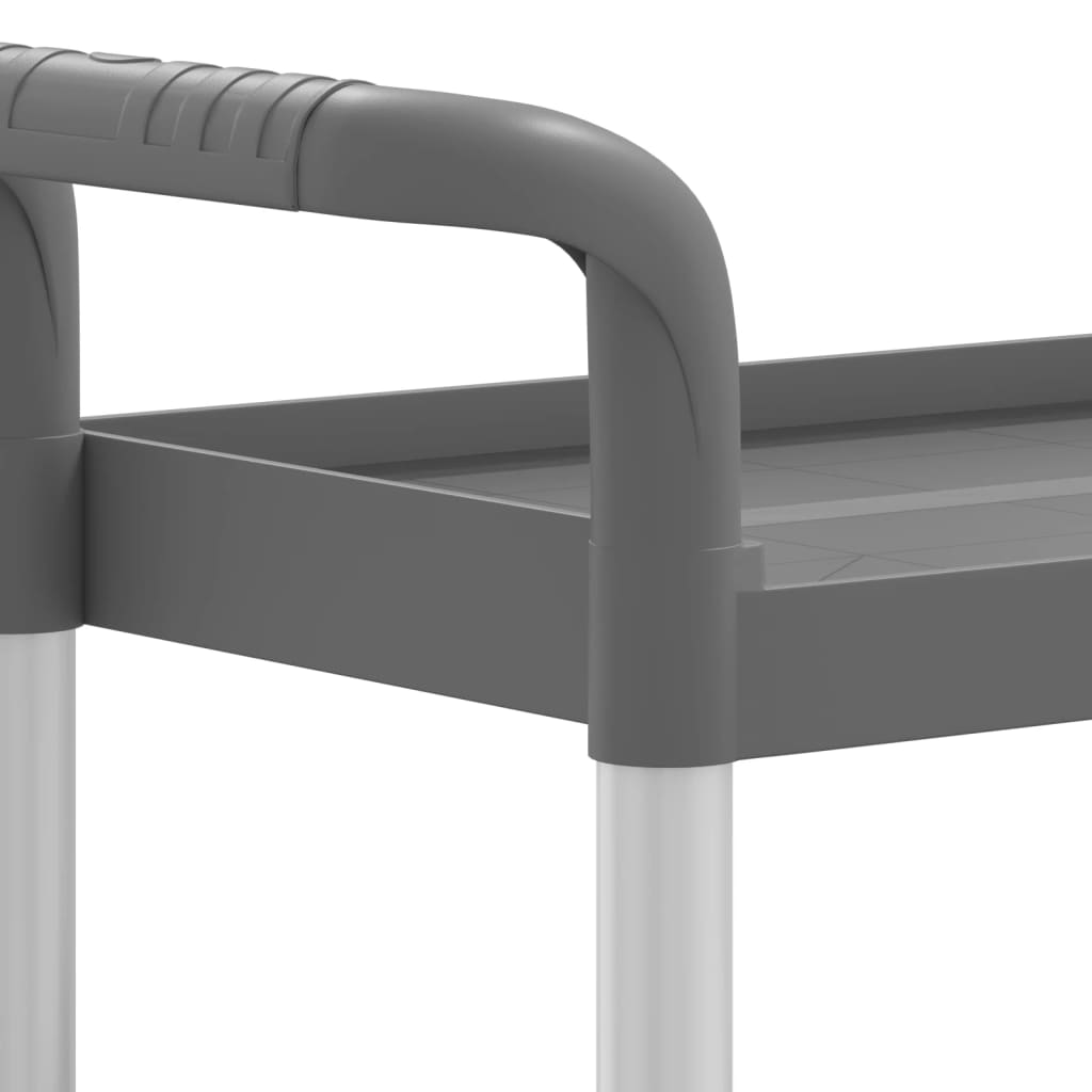 vidaXL Τροχήλατη Βάση 3 Επιπέδων Γκρι 77 x 34 x 72 εκ. από Αλουμίνιο