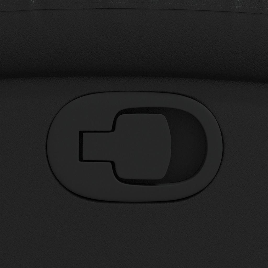 vidaXL Πολυθρόνα Ανακλινόμενη Μαύρη από Συνθετικό Δέρμα