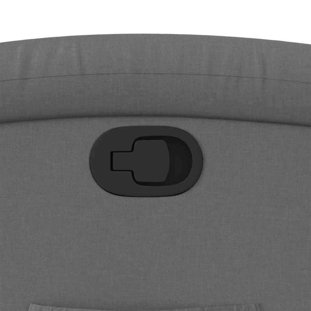 vidaXL Πολυθρόνα με Ανακλινόμενη Πόρτα Σκούρο Γκρι Υφασμάτινη