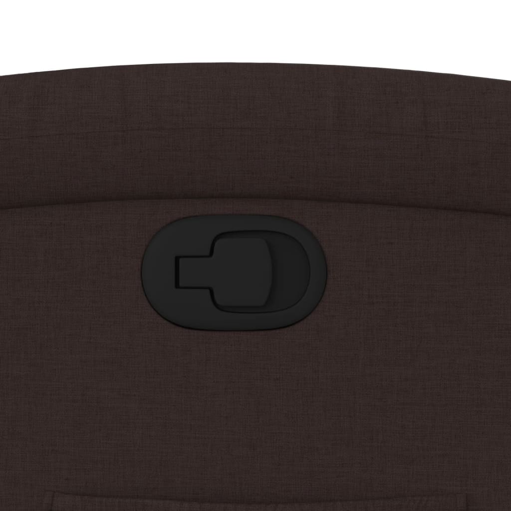 vidaXL Πολυθρόνα Ανακλινόμενη Σκούρο Καφέ Υφασμάτινη