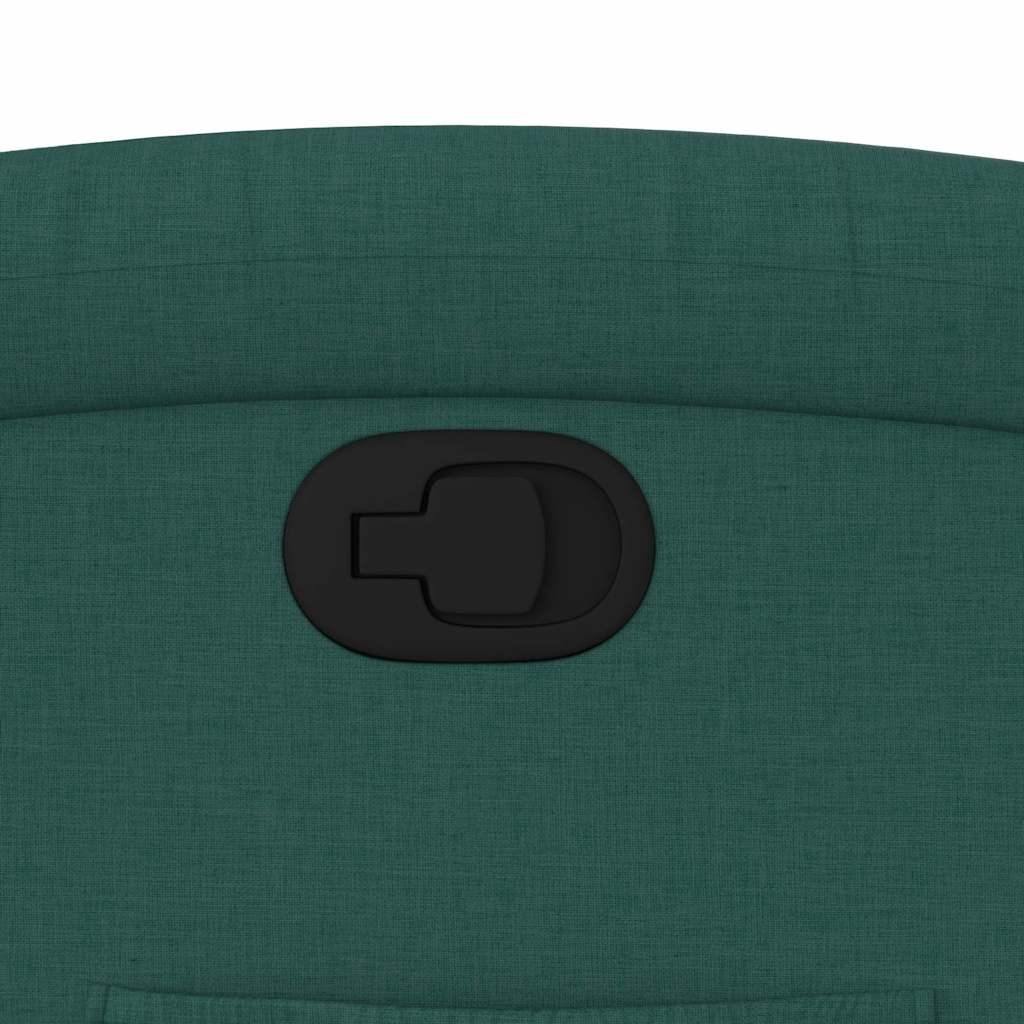 vidaXL Πολυθρόνα Ανακλινόμενη Σκούρο Πράσινο Υφασμάτινη