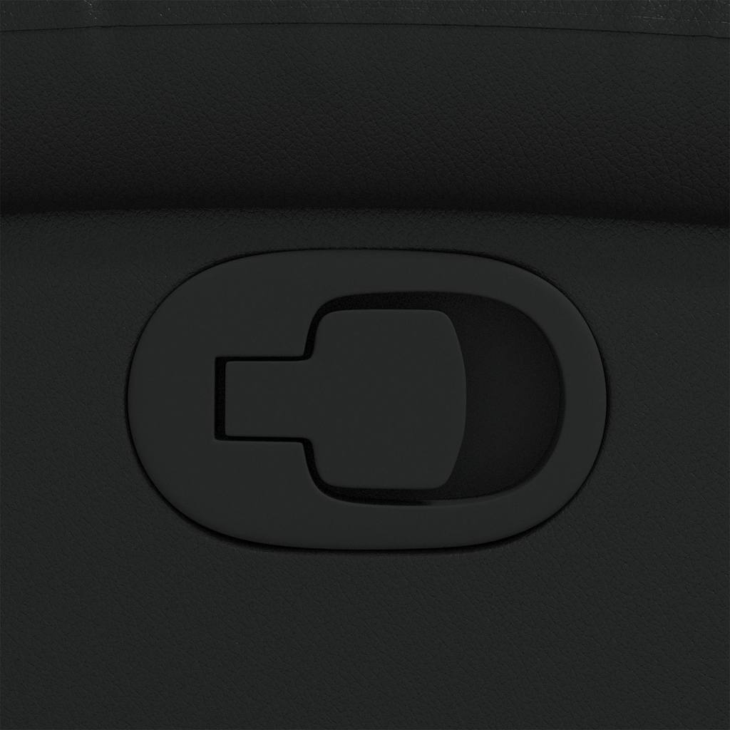 vidaXL Πολυθρόνα με Ανακλινόμενη Πόρτα Μαύρη από Συνθετικό Δέρμα