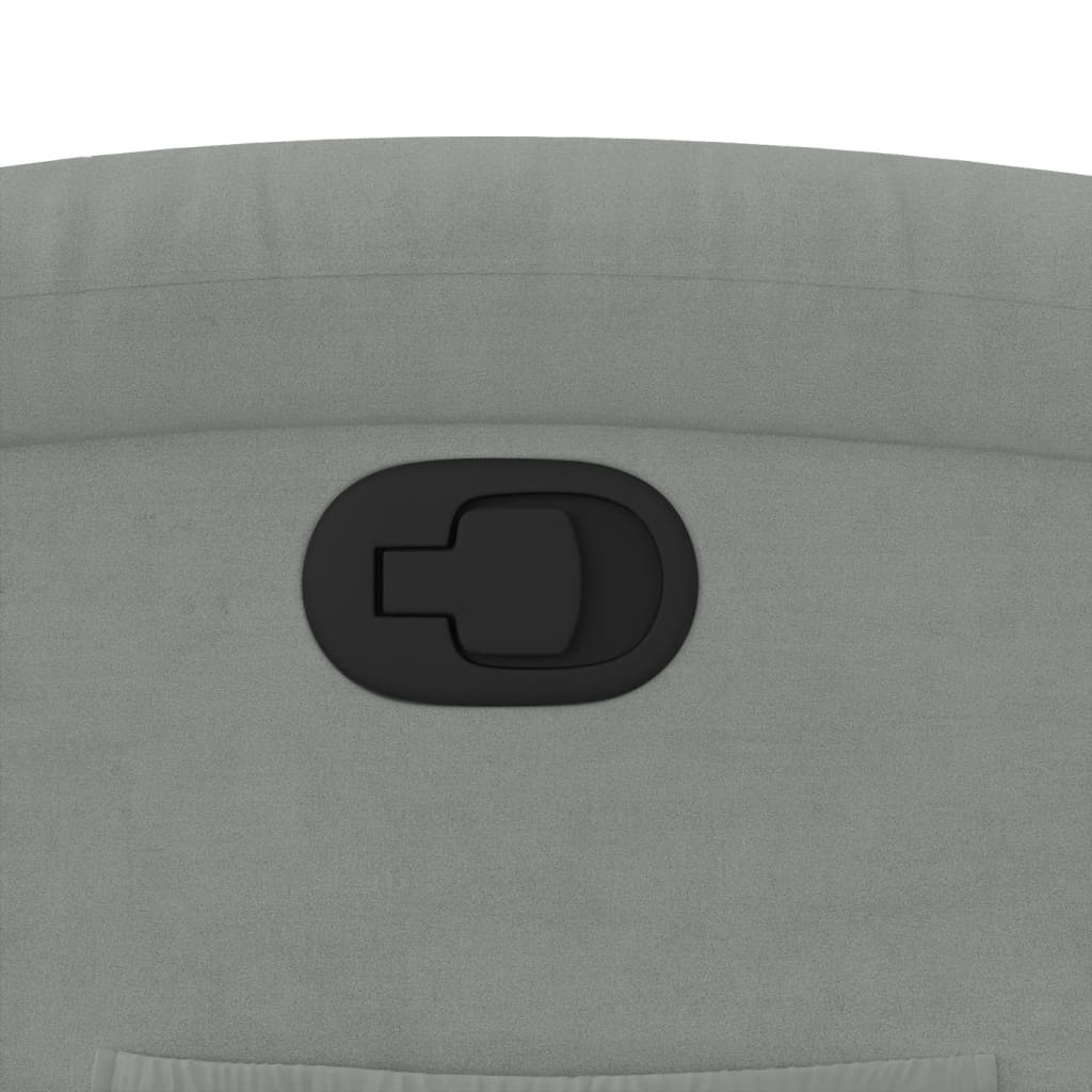 vidaXL Πολυθρόνα Ανακλινόμενη Ανοιχτό Γκρι Βελούδο