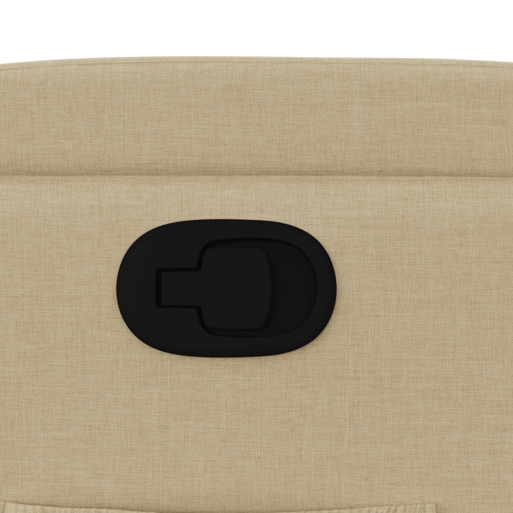 vidaXL Πολυθρόνα Ανακλινόμενη Κρεμ Υφασμάτινη