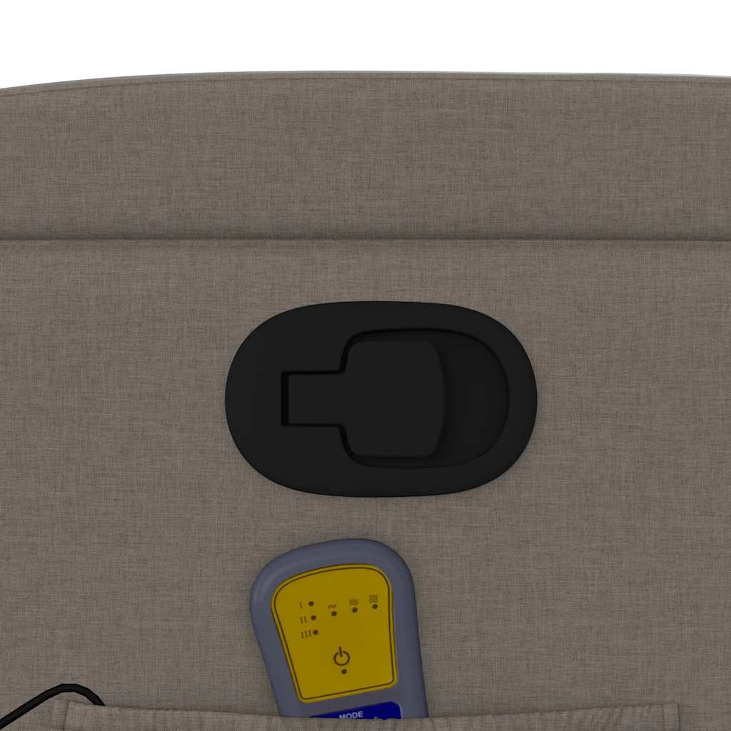 vidaXL Πολυθρόνα Μασάζ με Ανακλινόμενη Πόρτα Ύφασμα σε Μπεζ-Μπεζ από Ύφασμα