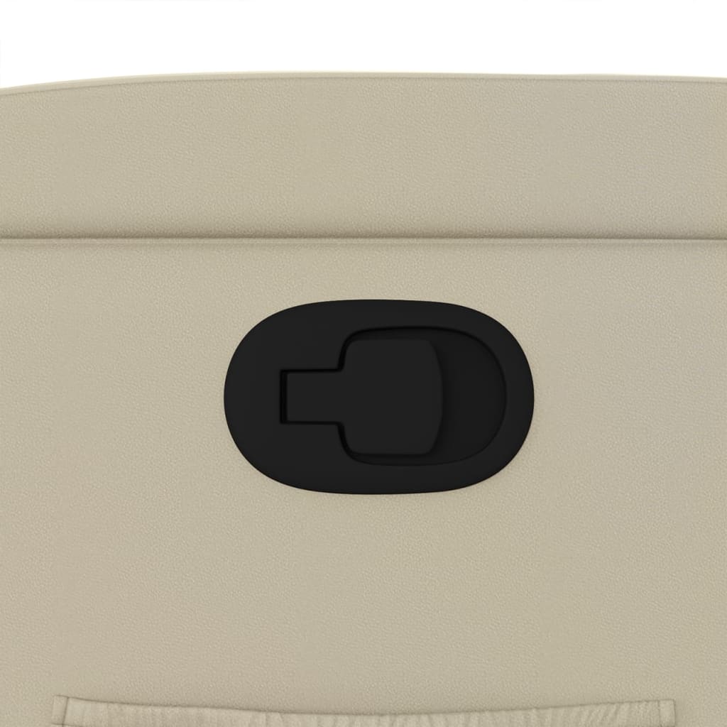 vidaXL Πολυθρόνα Ανακλινόμενη Κρεμ από Συνθετικό Δέρμα