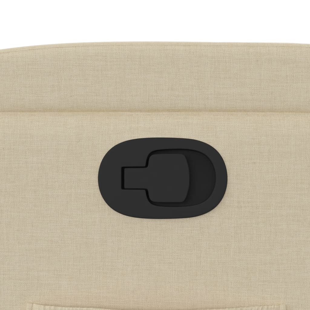 vidaXL Πολυθρόνα Ανακλινόμενη Κρεμ Υφασμάτινη