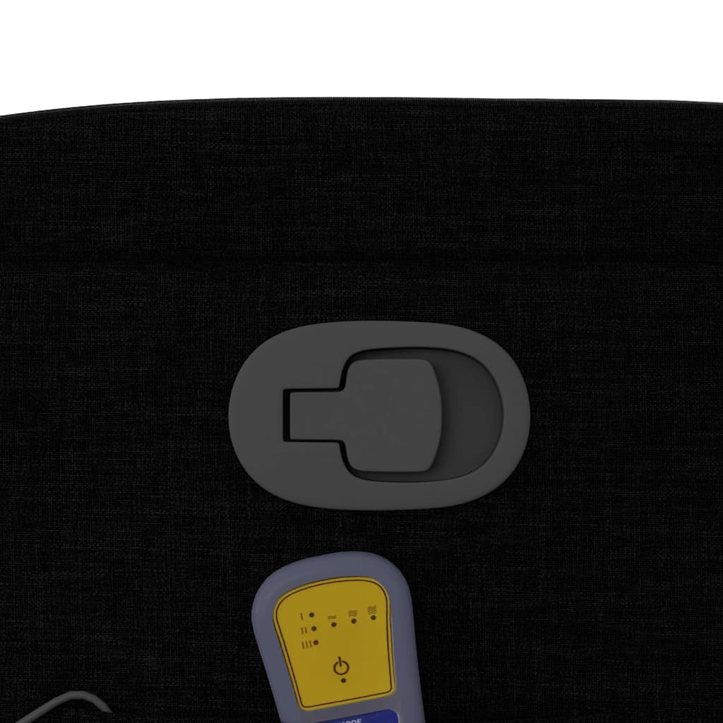 vidaXL Πολυθρόνα Μασάζ Ανακλινόμενη Μαύρη Υφασμάτινη