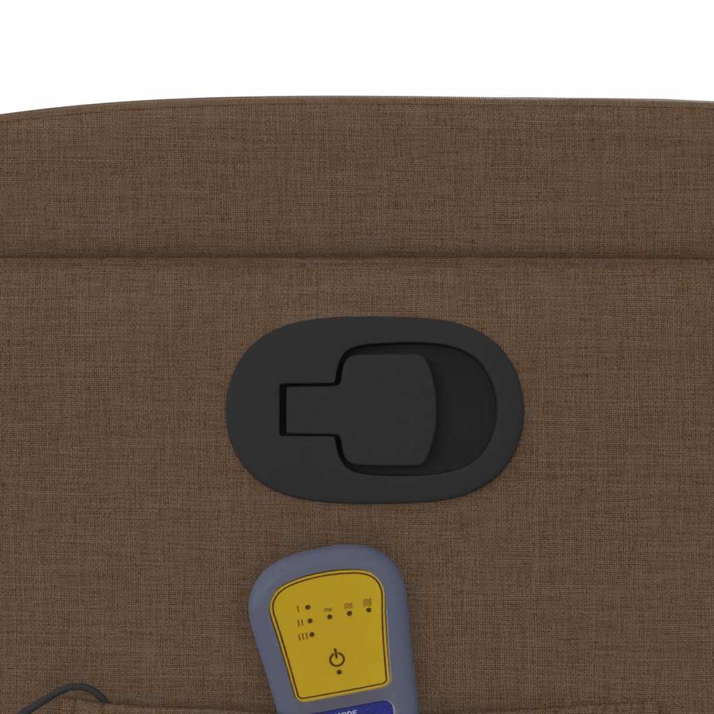 vidaXL Πολυθρόνα Μασάζ Ανακλινόμενη Καφέ Υφασμάτινη