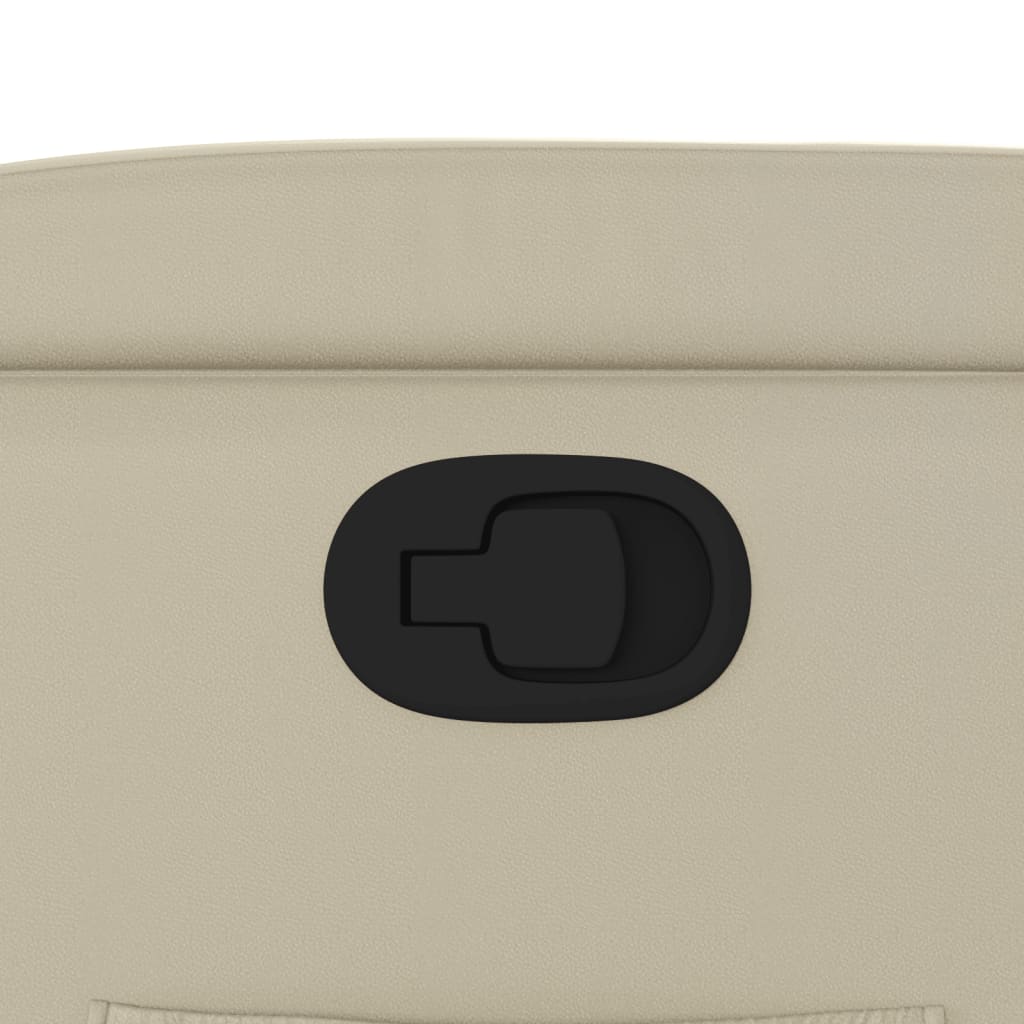 vidaXL Πολυθρόνα Ανακλινόμενη Κρεμ από Συνθετικό Δέρμα