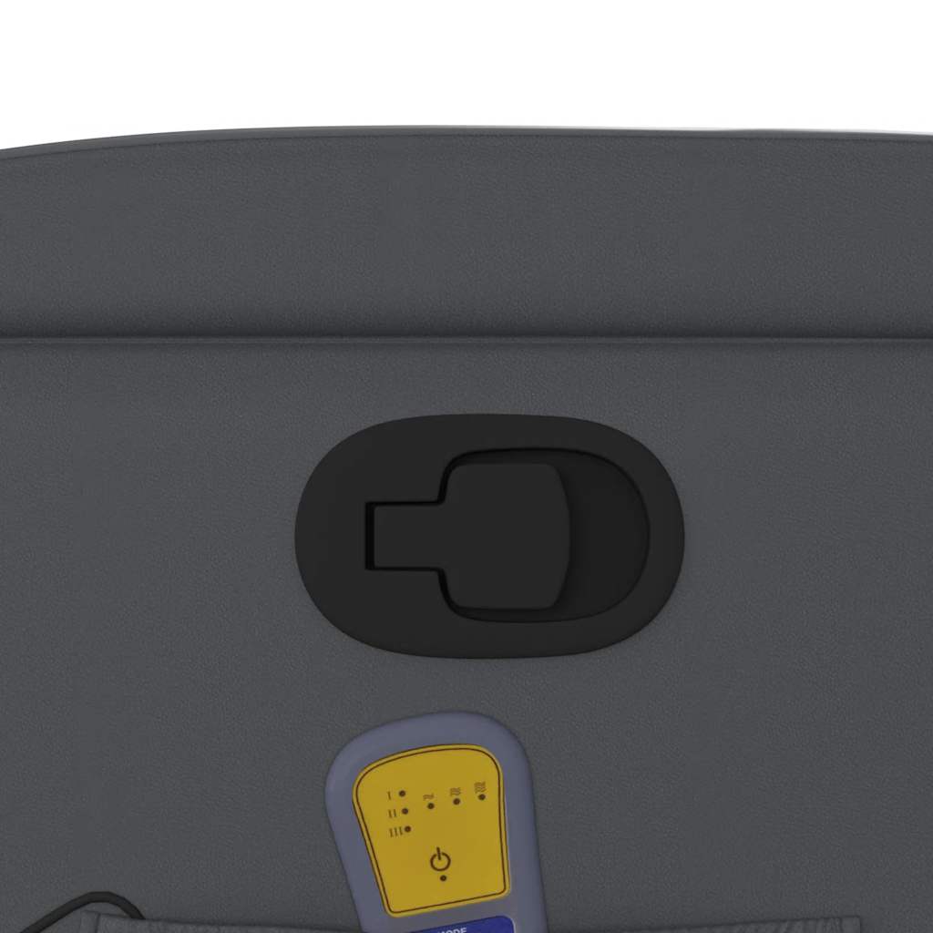 vidaXL Πολυθρόνα Μασάζ Ανακλινόμενη Γκρι από Συνθετικό Δέρμα