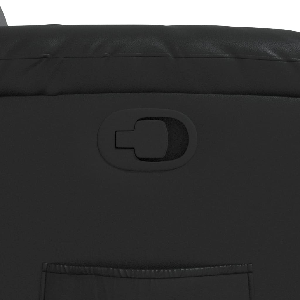 vidaXL Πολυθρόνα Ανακλινόμενη Μαύρη από Συνθετικό Δέρμα