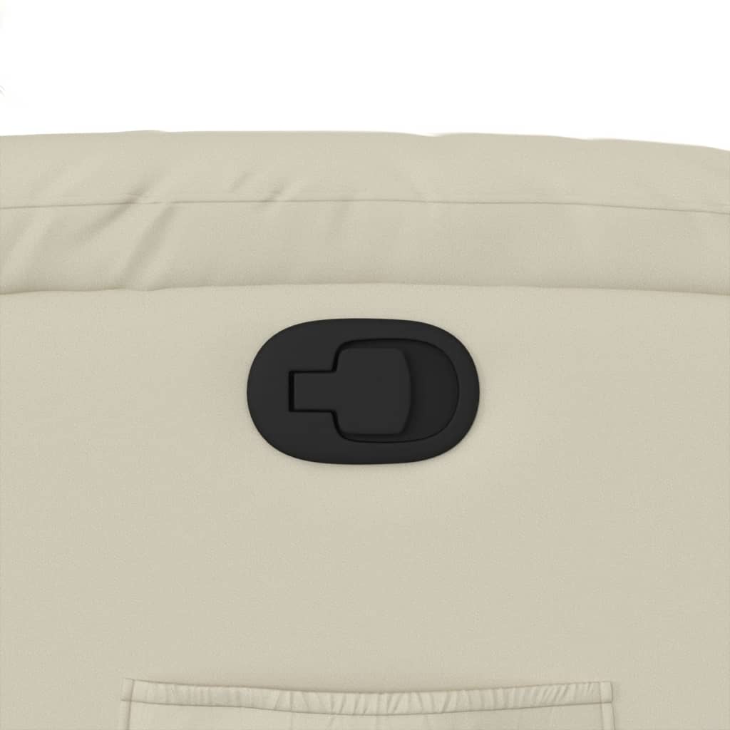 vidaXL Πολυθρόνα Ανακλινόμενη Κρεμ από Συνθετικό Δέρμα