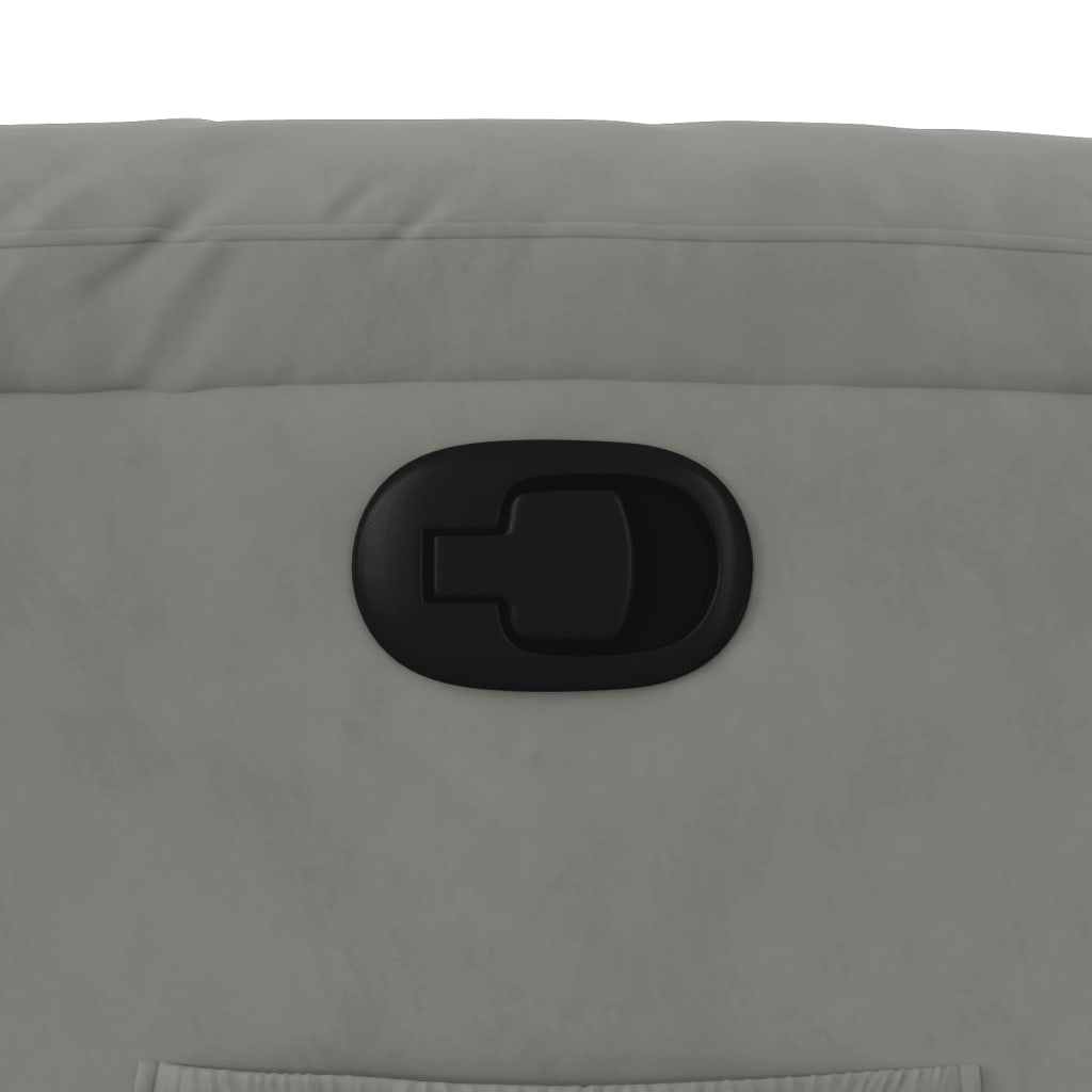 vidaXL Πολυθρόνα Ανακλινόμενη Ανοιχτό Γκρι από Ύφασμα Μικροϊνών