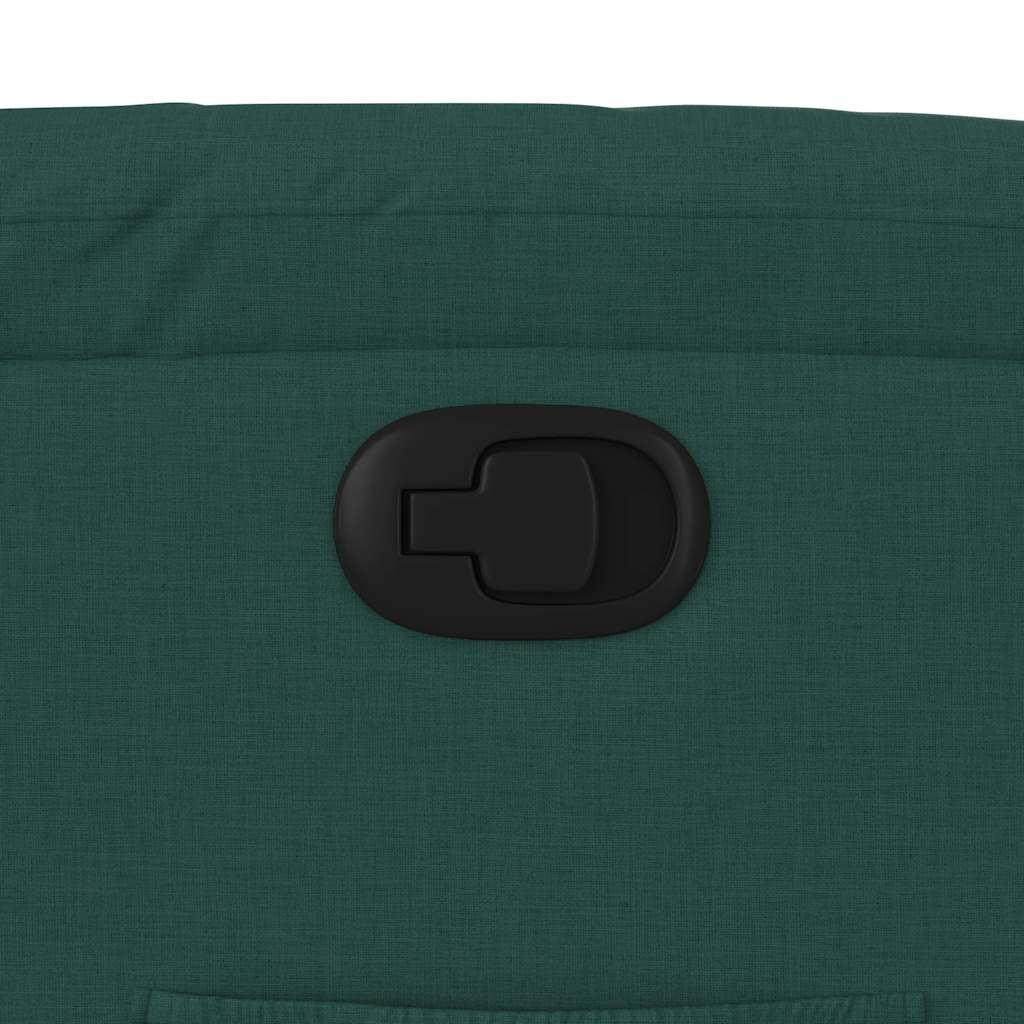 vidaXL Πολυθρόνα Ανακλινόμενη Σκούρο Πράσινο Υφασμάτινη