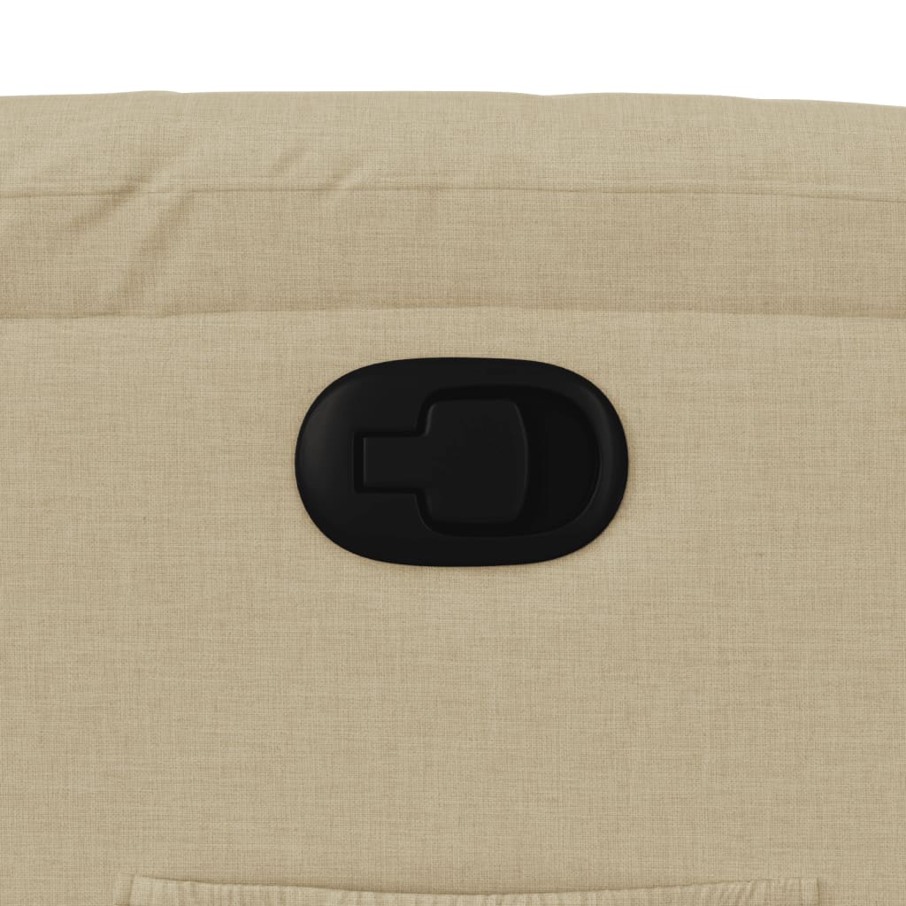 vidaXL Πολυθρόνα Ανακλινόμενη Κρεμ Υφασμάτινη