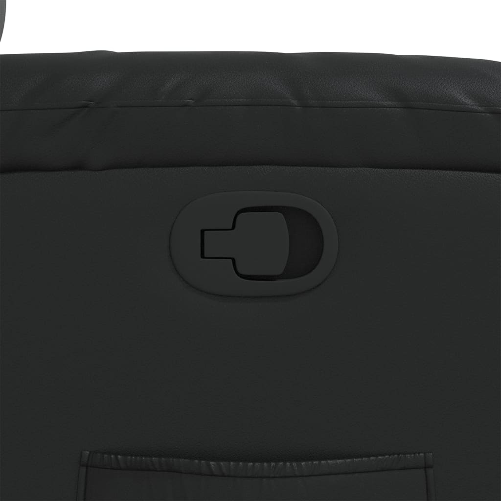 vidaXL Πολυθρόνα Ανακλινόμενη Μαύρη από Συνθετικό Δέρμα