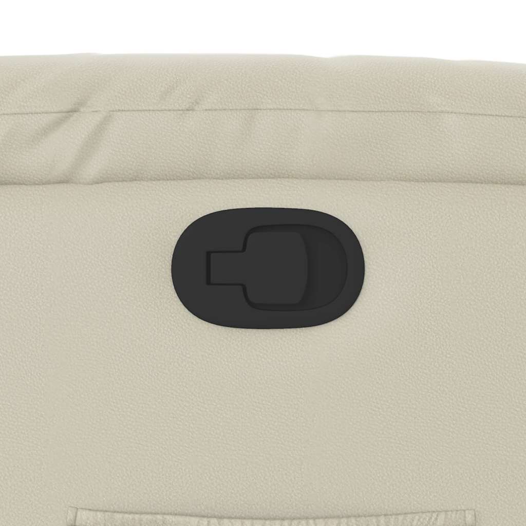 vidaXL Πολυθρόνα Ανακλινόμενη Κρεμ από Συνθετικό Δέρμα