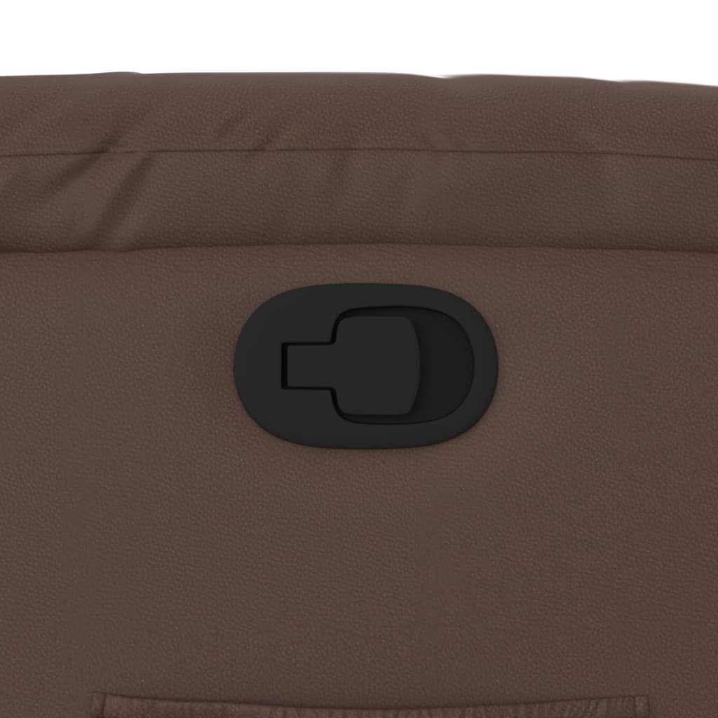 vidaXL Πολυθρόνα Ανακλινόμενη Καφέ από Συνθετικό Δέρμα