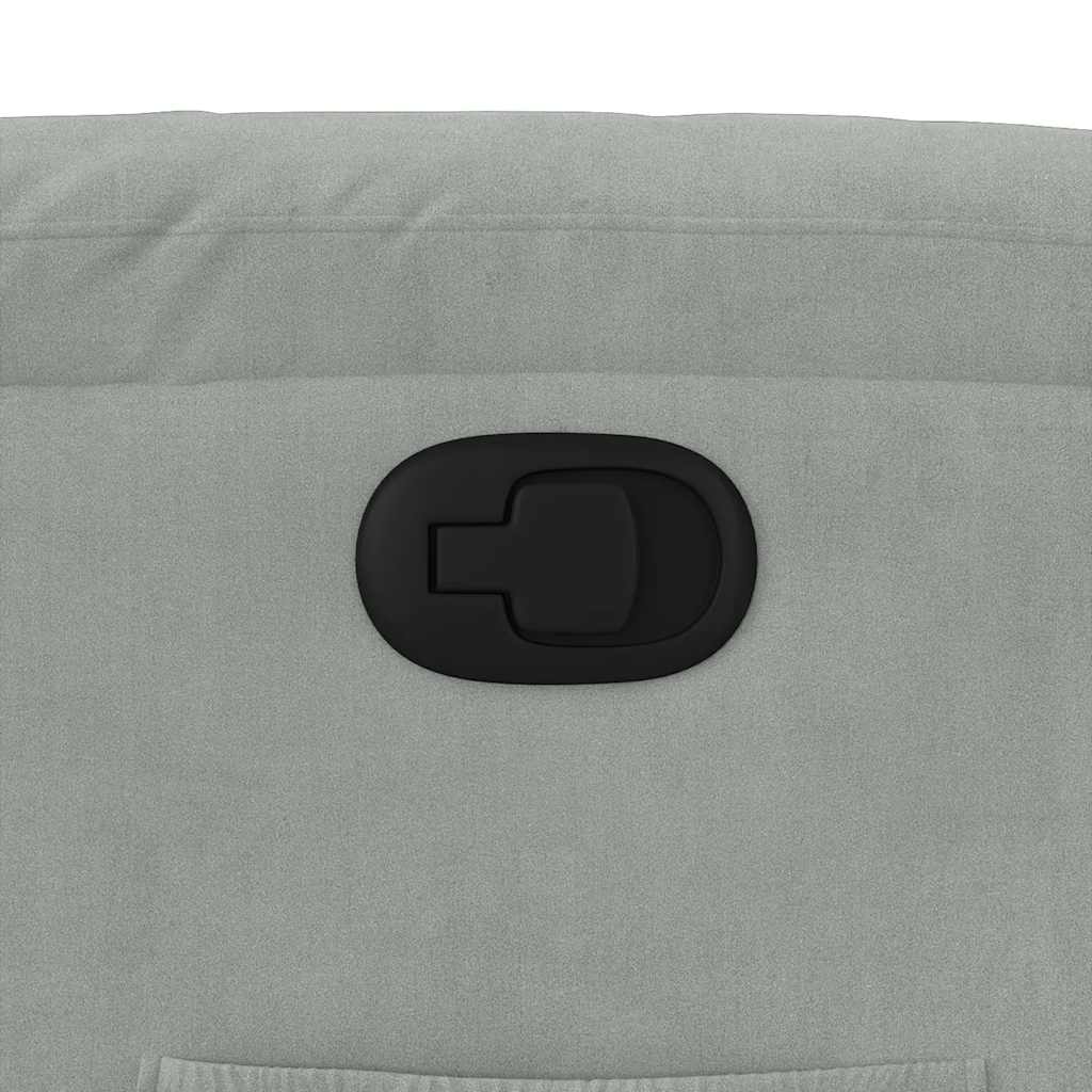 vidaXL Καρέκλα Ανακλινόμενη Ανοιχτό Γκρι Βελούδινη