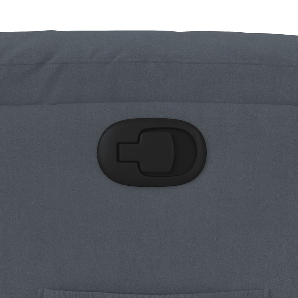 vidaXL Καρέκλα Ανακλινόμενη Σκούρο Γκρι Βελούδινη