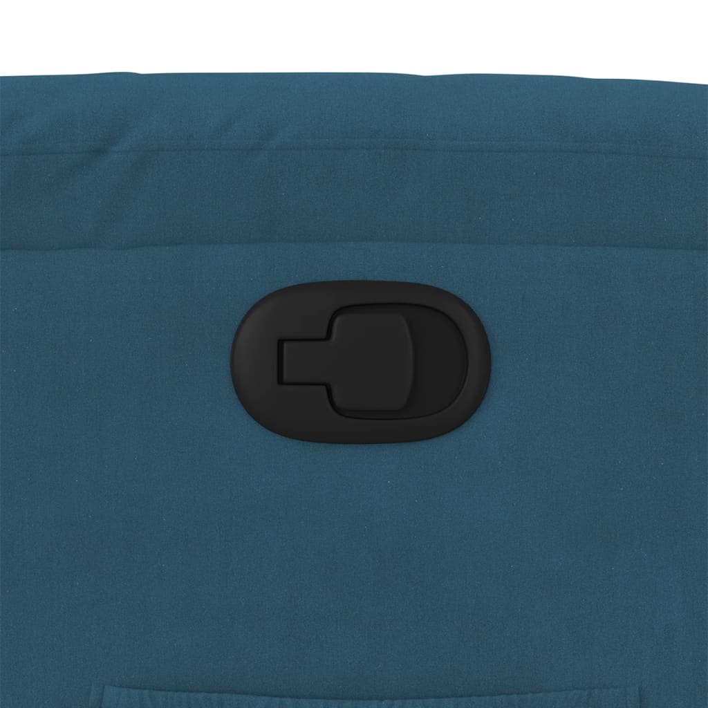 vidaXL Πολυθρόνα Ανακλινόμενη Μπλε Βελούδινη