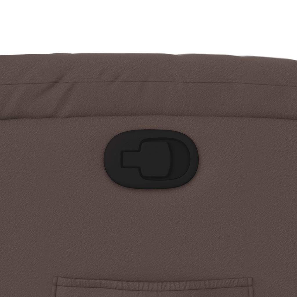 vidaXL Πολυθρόνα Ανακλινόμενη Καφέ από Συνθετικό Δέρμα