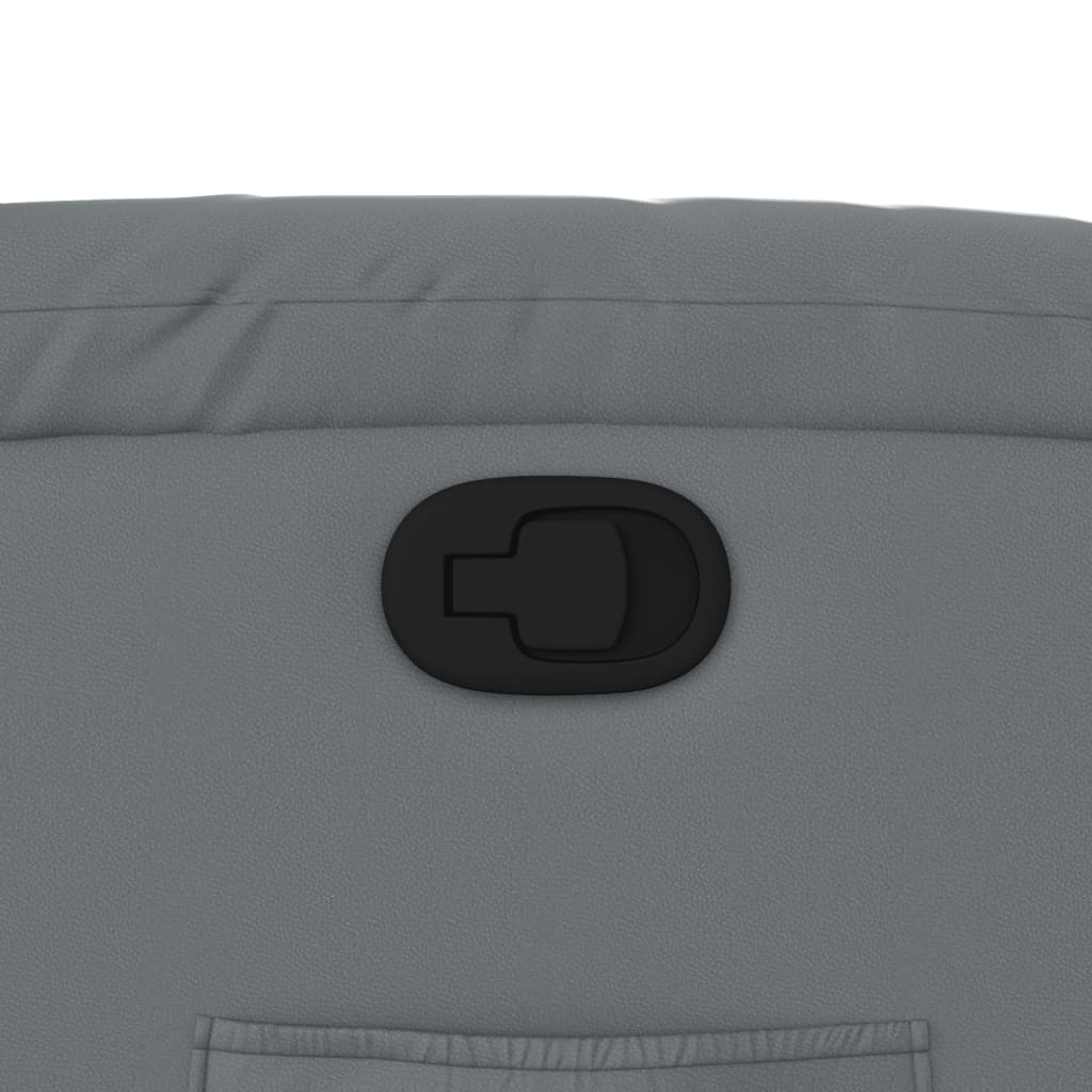 vidaXL Πολυθρόνα Ανακλινόμενη Γκρι από Συνθετικό Δέρμα