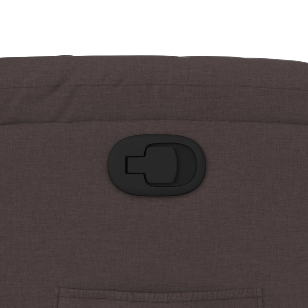 vidaXL Πολυθρόνα Ανακλινόμενη Σκούρο Καφέ Υφασμάτινη