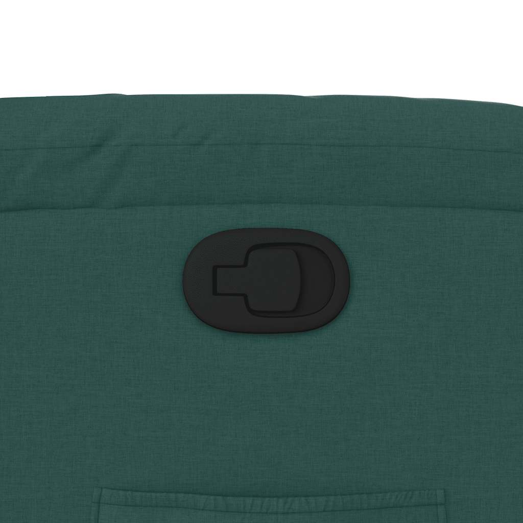 vidaXL Πολυθρόνα Ανακλινόμενη Σκούρο Πράσινο Υφασμάτινη