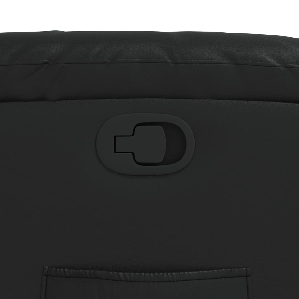 vidaXL Πολυθρόνα Ανακλινόμενη Μαύρη από Συνθετικό Δέρμα