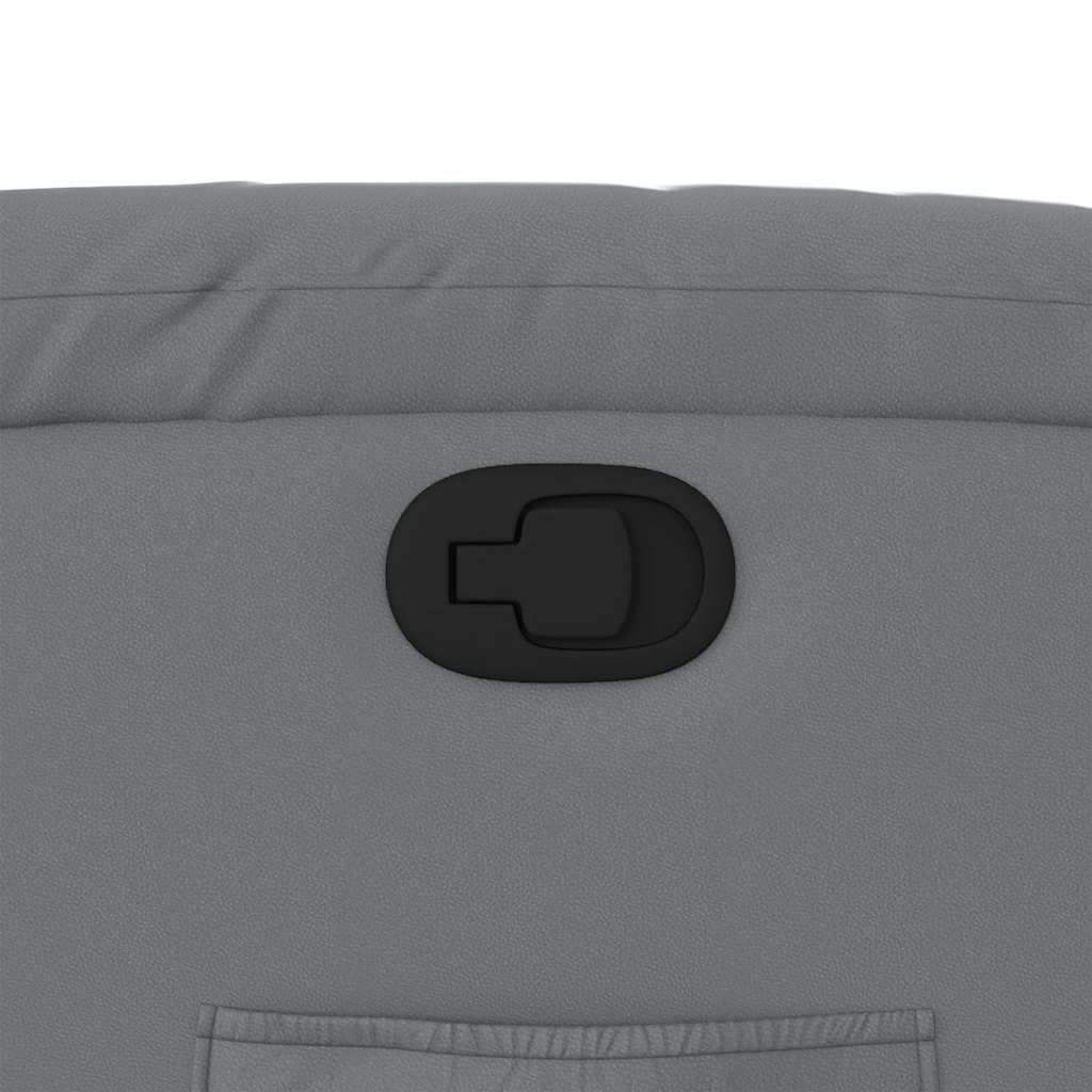 vidaXL Πολυθρόνα Ανακλινόμενη Γκρι από Συνθετικό Δέρμα