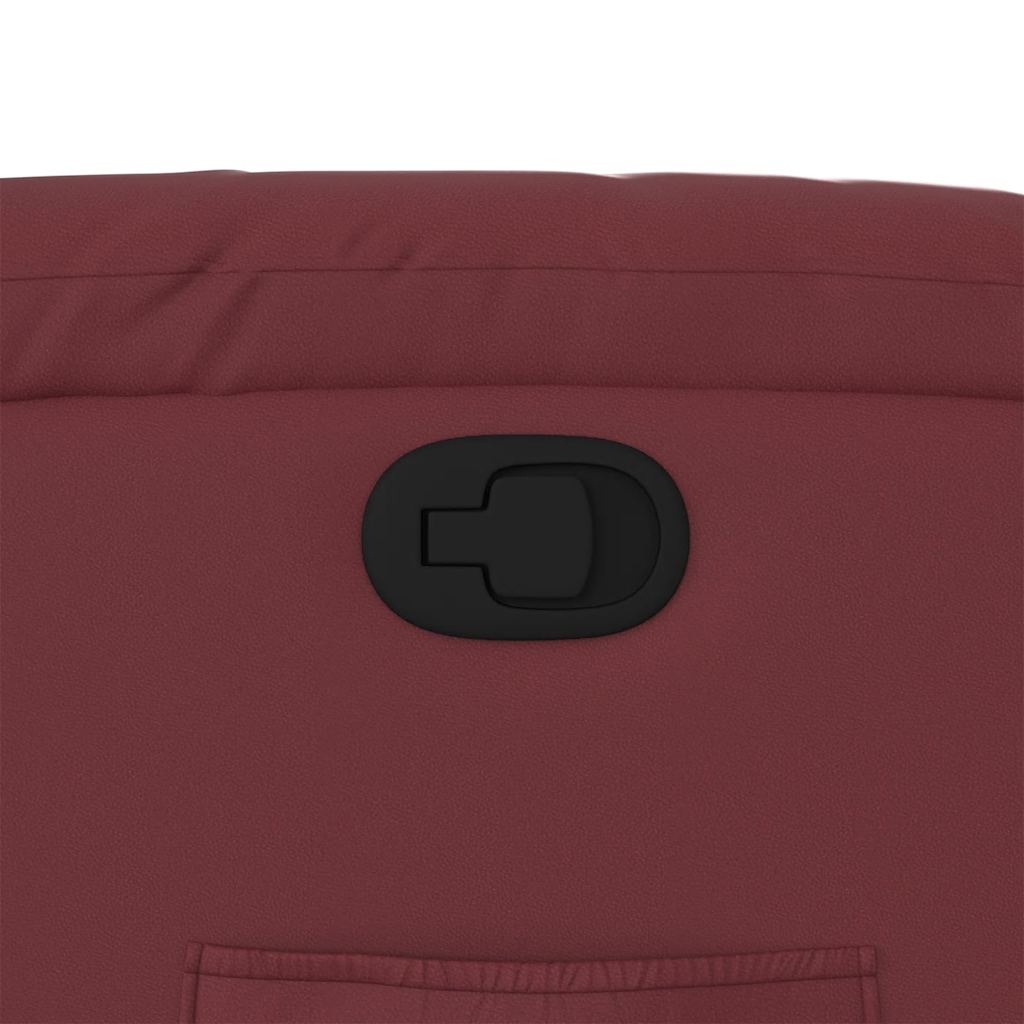 vidaXL Πολυθρόνα Ανακλινόμενη Μπορντό από Συνθετικό Δέρμα