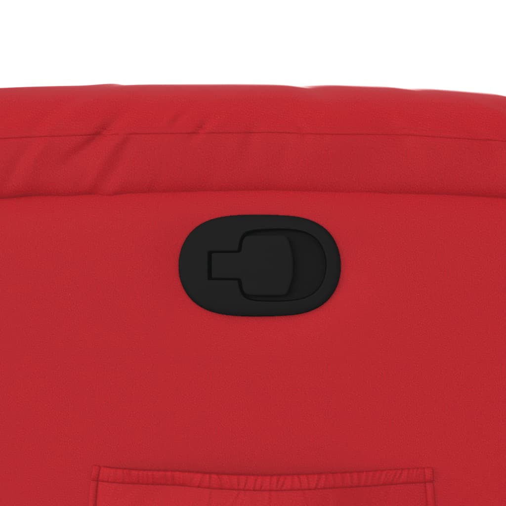 vidaXL Πολυθρόνα Ανακλινόμενη Κόκκινη από Συνθετικό Δέρμα