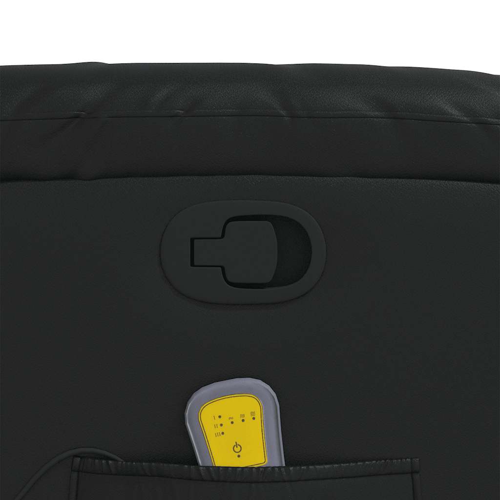 vidaXL Πολυθρόνα Μασάζ Ανακλινόμενη Μαύρη από Συνθετικό Δέρμα