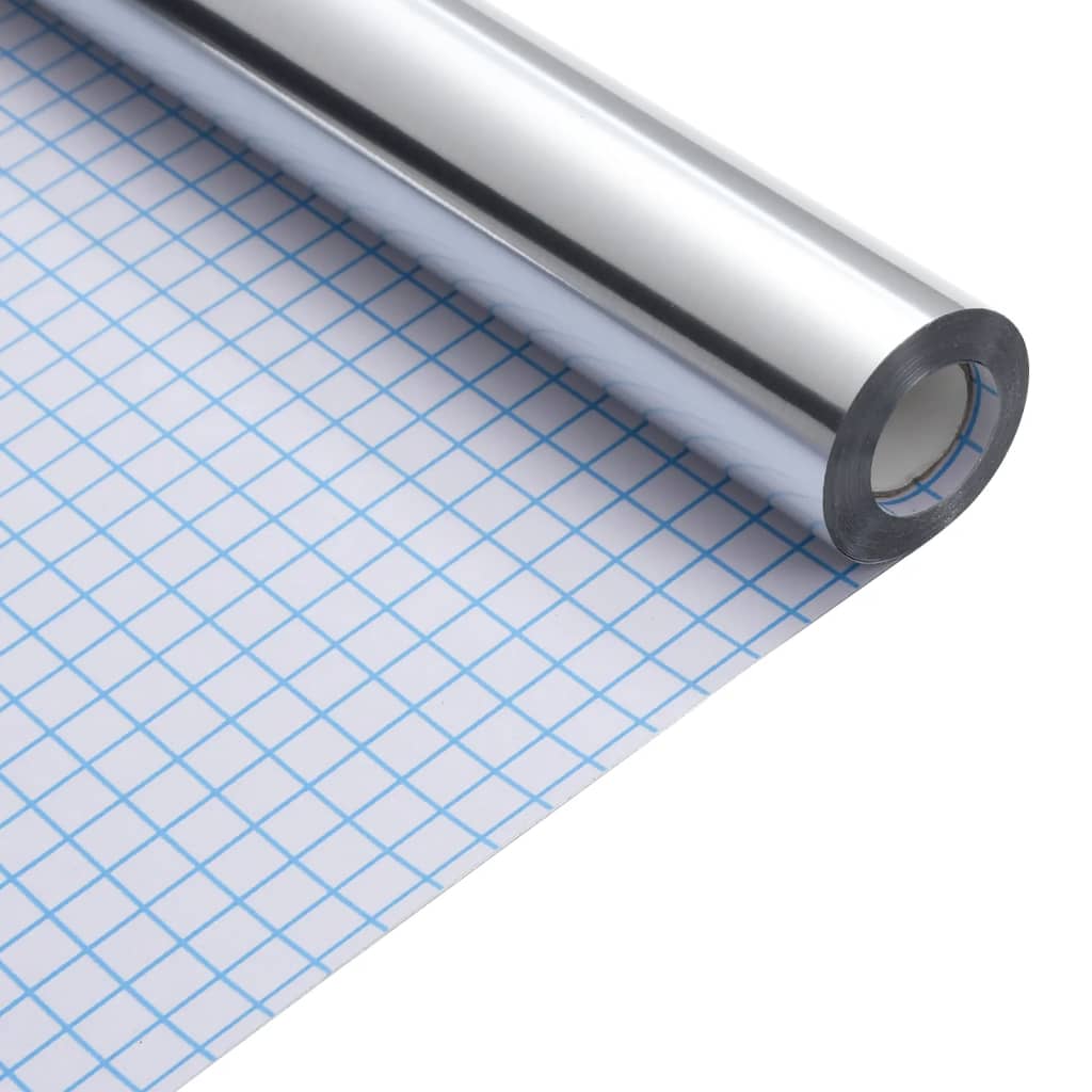 vidaXL Αυτοκόλλητα Επίπλων Ασημί 90 x 500 εκ. από PET