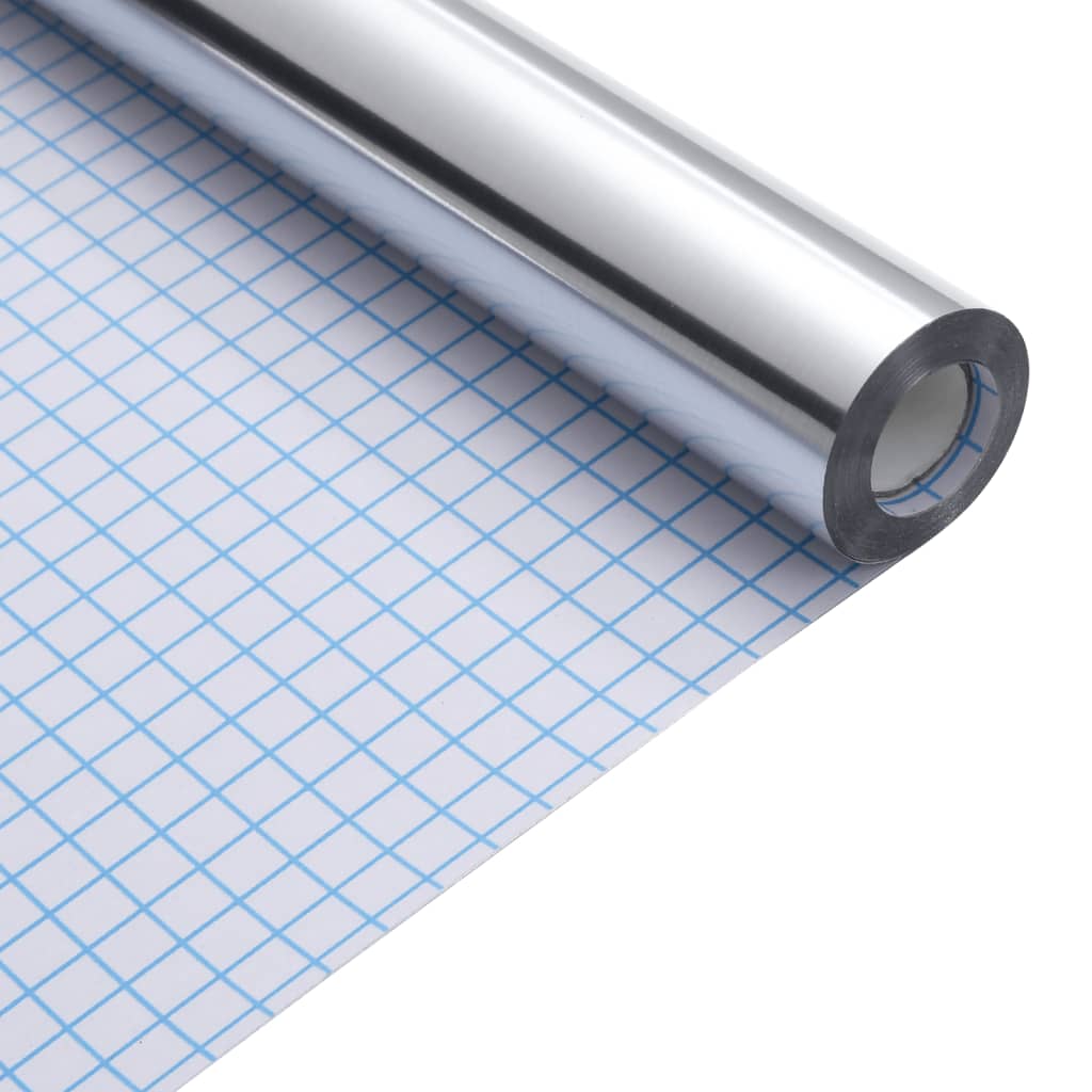 vidaXL Αυτοκόλλητα Επίπλων Ασημί 90 x 500 εκ. από PET