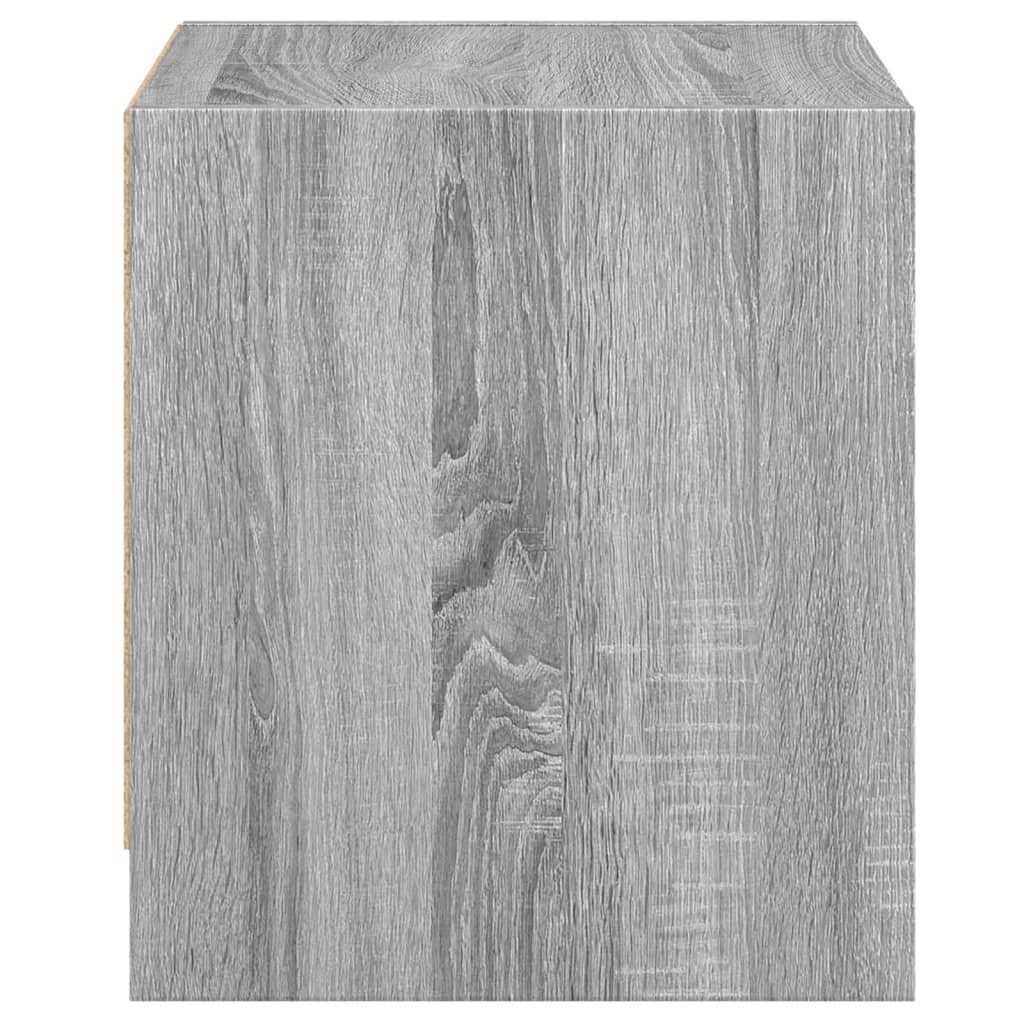 vidaXL Κομοδίνο Γκρι Sonoma 35x37x42 εκ. με Γυάλινη Πόρτα
