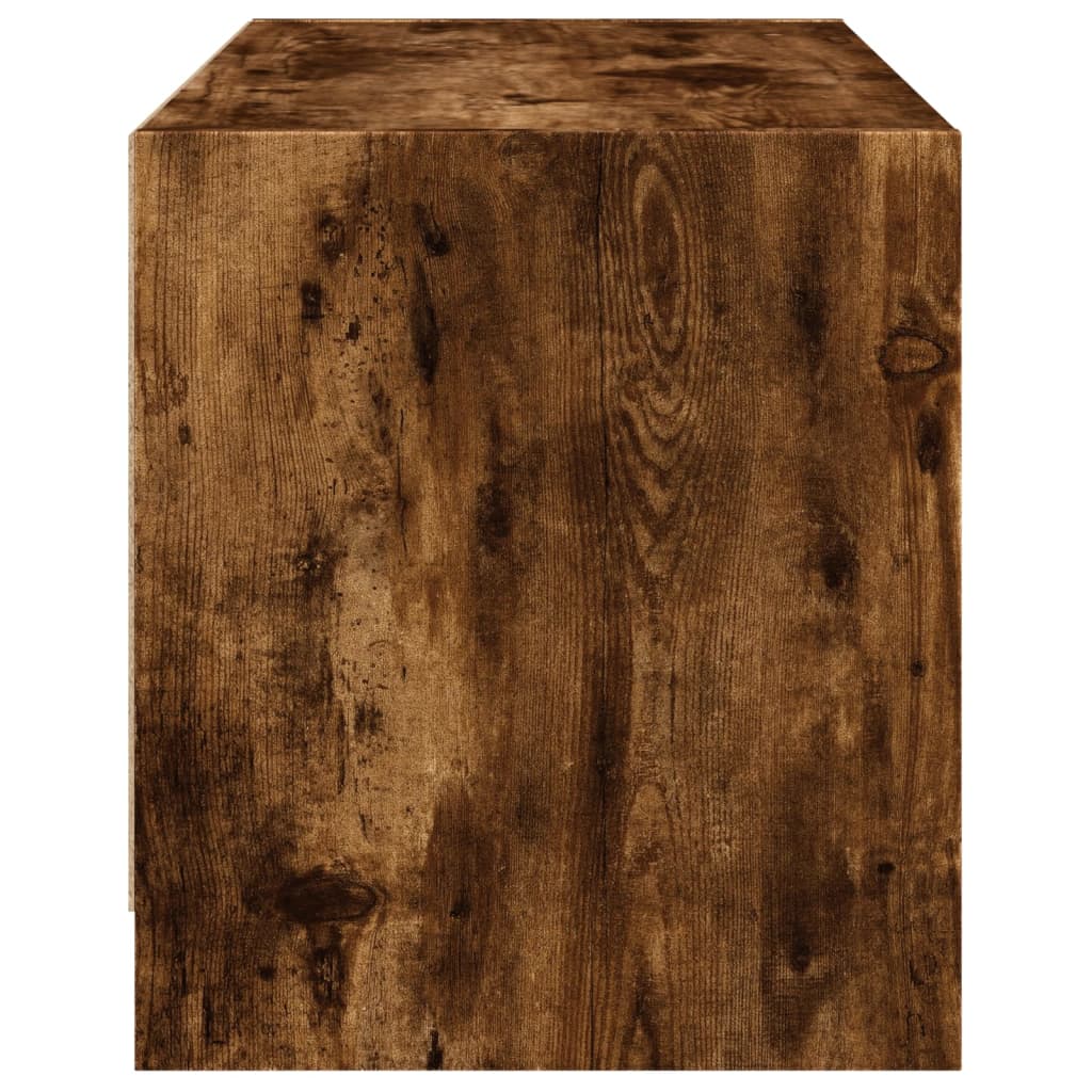 vidaXL Βοηθητικό Ντουλάπι Καπνιστή Δρυς 68x37x42 εκ. Γυάλινες Πόρτες