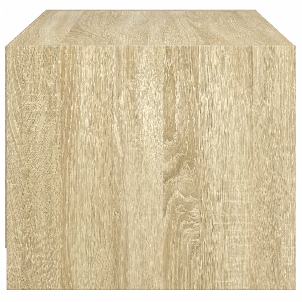 vidaXL Τραπεζάκι Σαλονιού Sonoma Δρυς 68x50x42 εκ. με Γυάλινες Πόρτες