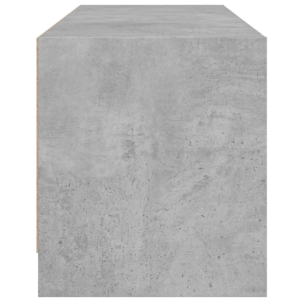 vidaXL Έπιπλο Τηλεόρασης Γκρι Σκυροδ. 102x37x42 εκ. Γυάλινες Πόρτες